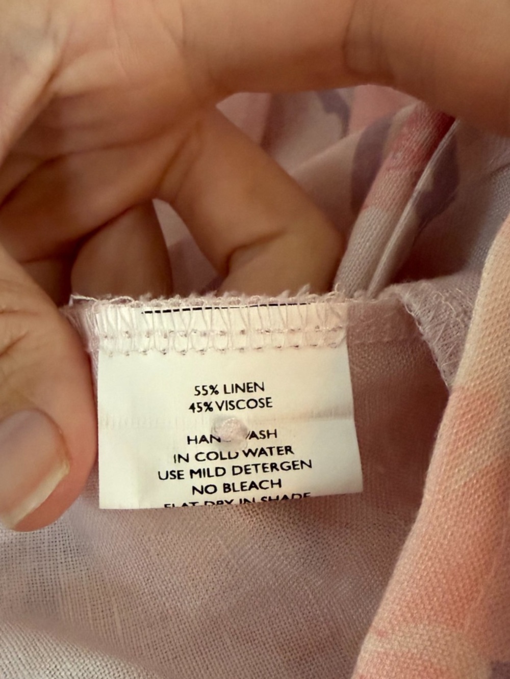 Ava Sky Pink Cherry Blossom V-Neck Button Front Dress - Picture 4 of 5